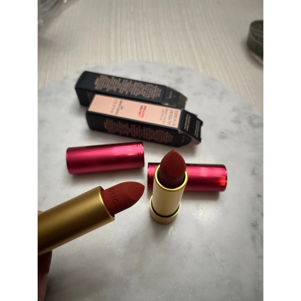 Gucci Rouge a Levres Lipstick Matte 505 Janet Rust Limited Edition Lip 3.5g x 2